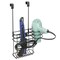 mDesign Metal Bathroom Over Cabinet 2 Section Hair Care Storage Basket